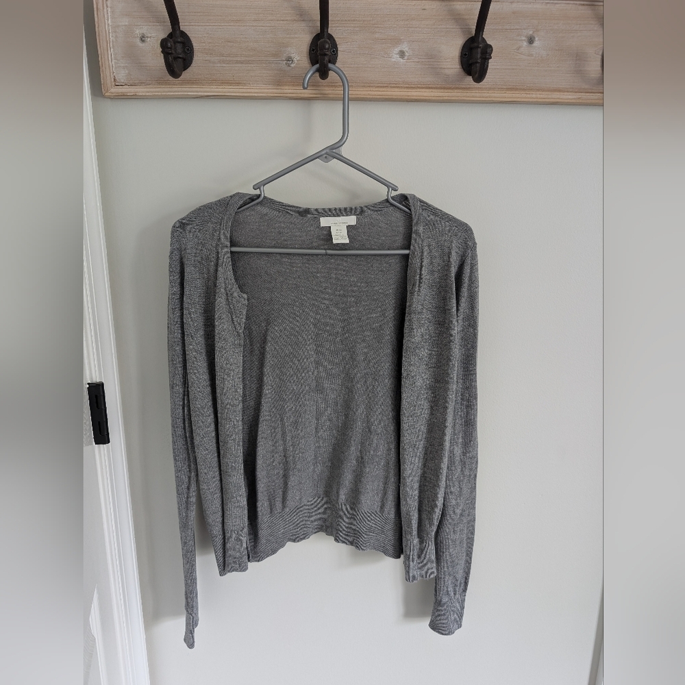 Grey Cardigan Sweater